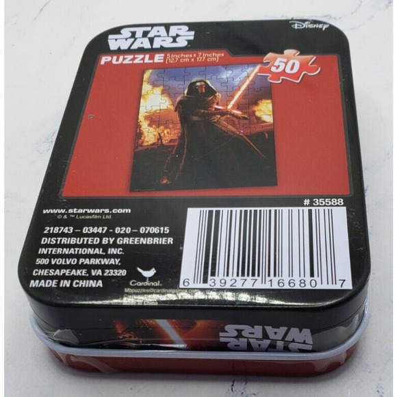 Disney Star Wars The Force Awakens 50 Piece Mini Puzzle 5x7 in Collectible Tin - Picture 2 of 6